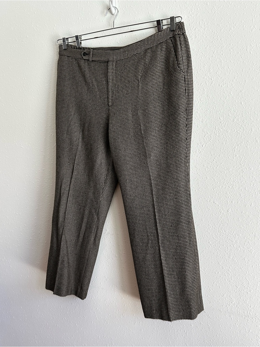 Ralph Lauren Wool Pants Trousers Women's Plus Sz 22W Houndstooth Lined - Picture 3 of 8